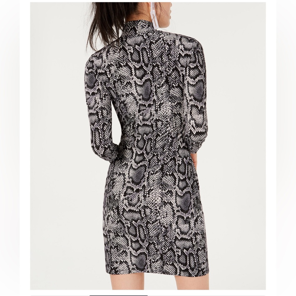 Mock-Neck Python Print Dress - Picture 3 of 4